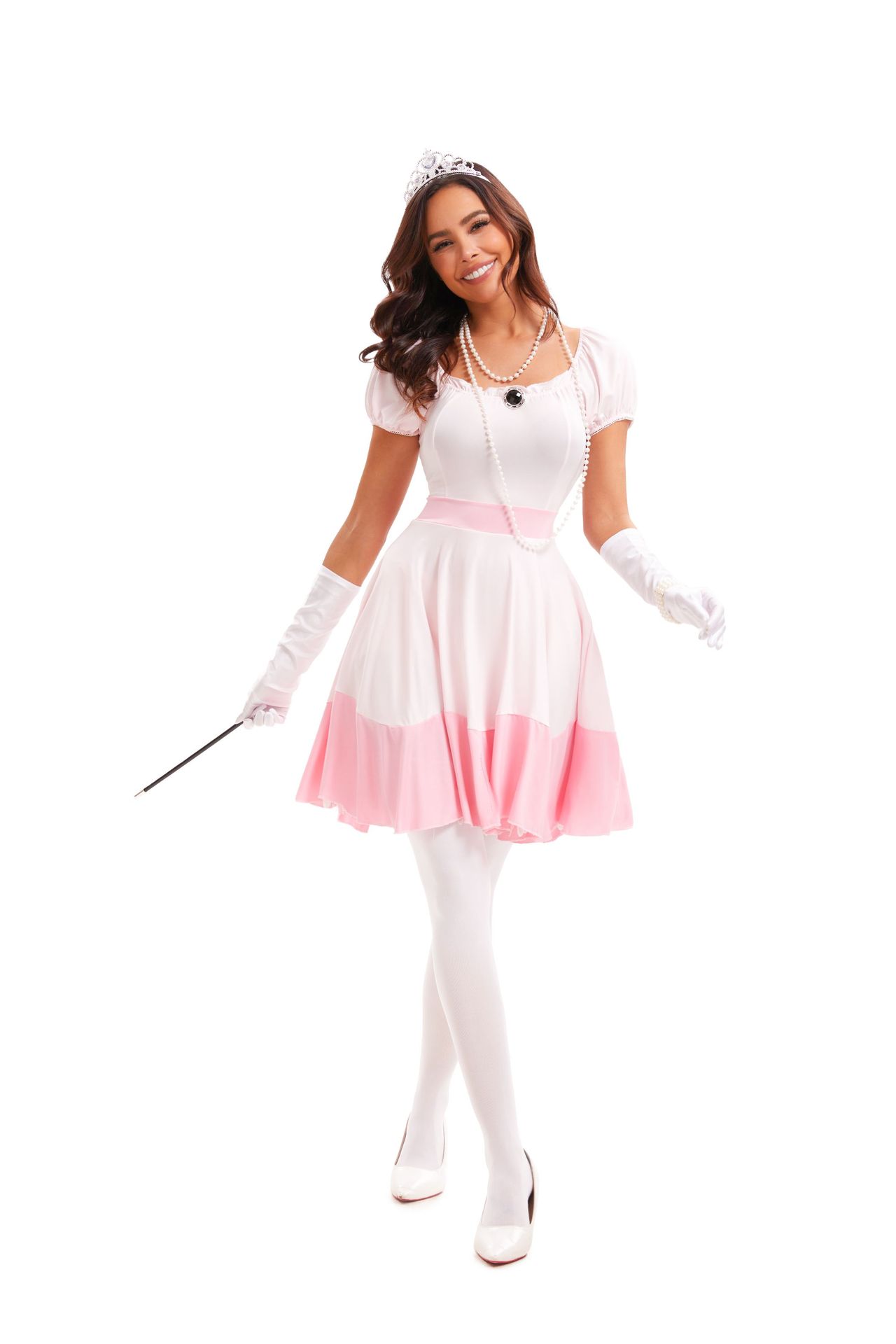 Womens Pink Princess Costume Role Play Clothing Nightclub Cosplay Uniform